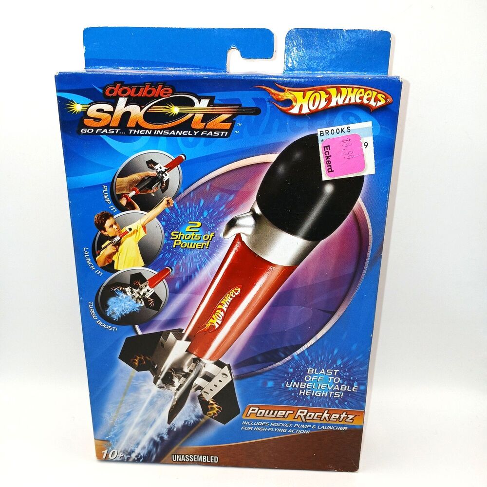 Hot Wheels Double Shotz Power Rocketz Blast Off Playset Launch Flying New in Box
